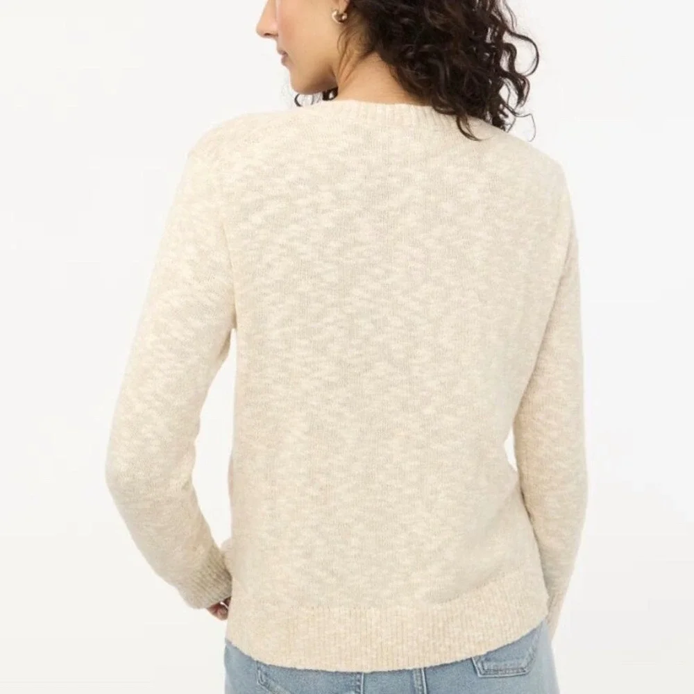 J. Crew Light Khaki Beige‎ Crewneck Beach Sweater Size XXL NWT